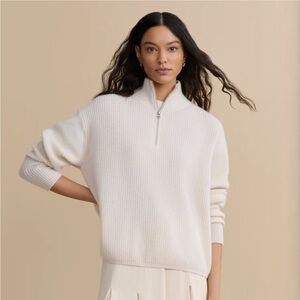 NWOT Jenni Kayne Cashmere Half Zip